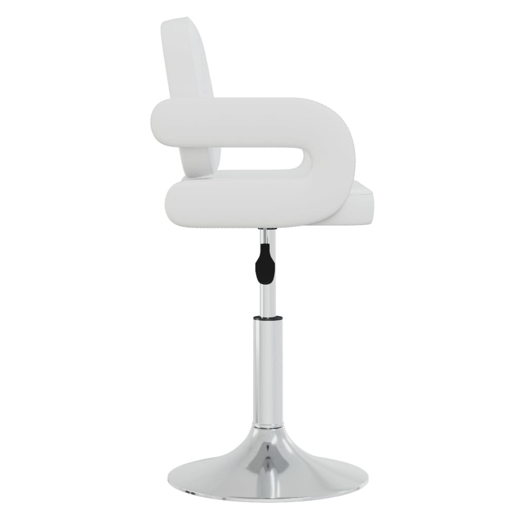 vidaXL Eetkamerstoelen draaibaar 4 st kunstleer wit