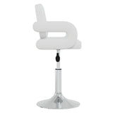 vidaXL Eetkamerstoelen draaibaar 4 st kunstleer wit