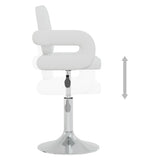 vidaXL Eetkamerstoelen draaibaar 4 st kunstleer wit