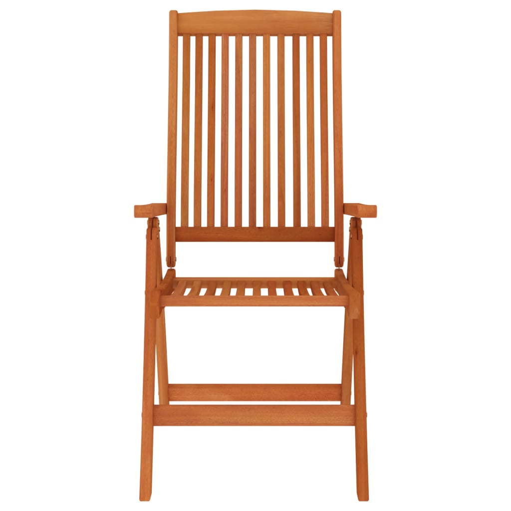 vidaXL Garden Chairs 4 pcs Foldable Solid Eucalyptus Wood