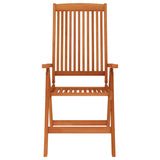 vidaXL Garden Chairs 4 pcs Foldable Solid Eucalyptus Wood