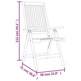 vidaXL Garden Chairs 4 pcs Foldable Solid Eucalyptus Wood