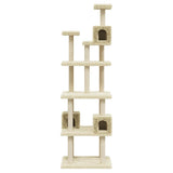 vidaXL Cat Tree with Sisal Scratching Posts 188 cm Cream