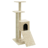 vidaXL Meuble de jardin avec palettes en sisal 92 cm crème jaune