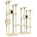 vidaXL Cat Tree with Sisal Scratching Posts 174 cm Cream