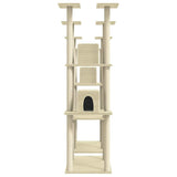 vidaXL Cat Tree with Sisal Scratching Posts 174 cm Cream