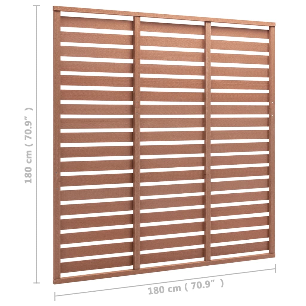 vidaXL Fence Panel 180x180 cm HKC brown