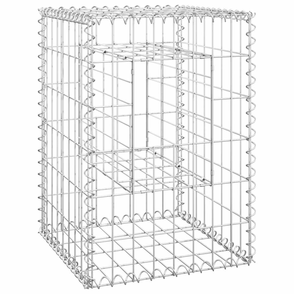vidaXL Gabion poles 2 pcs 40x40x60 cm iron