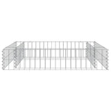 vidaXL Raised Gabion Planter 100x100x20 cm Galvanized Steel