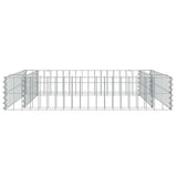 vidaXL Raised Gabion Planter 100x100x20 cm Galvanized Steel
