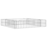 vidaXL Raised Gabion Planter 100x100x20 cm Galvanized Steel