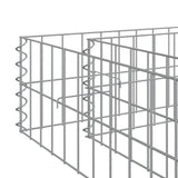vidaXL Raised Gabion Planter 100x100x20 cm Galvanized Steel