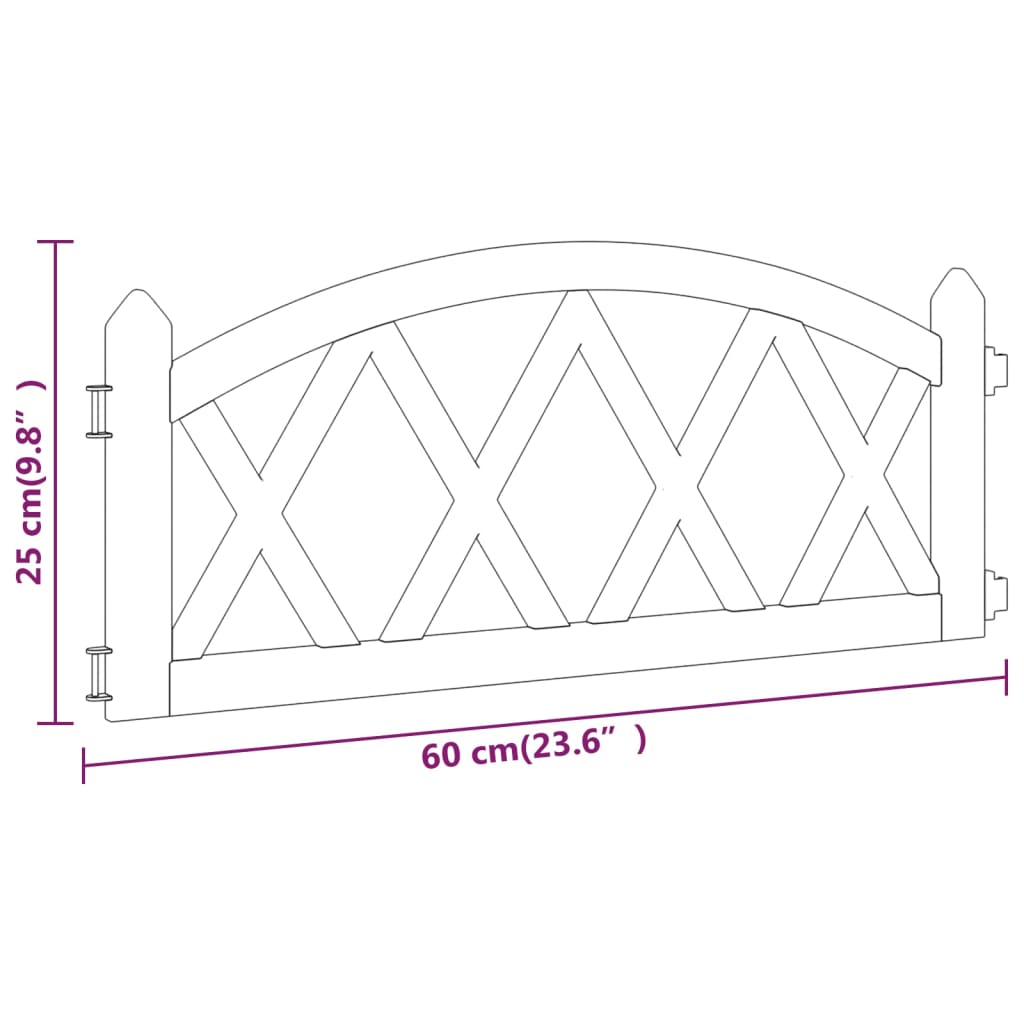 vidaXL Gazonranden 17 st 10 m polypropeen rood