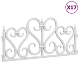 vidaXL Gazonranden 17 st 10 m polypropeen wit