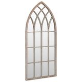 vidaXL Garden Mirror 100x45 cm Iron Sand-colored