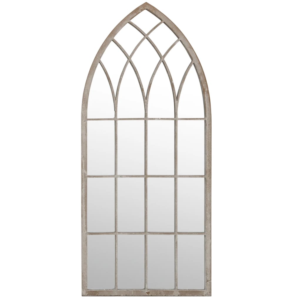 vidaXL Garden Mirror 100x45 cm Iron Sand-colored