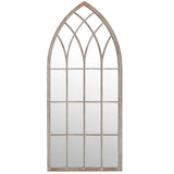 vidaXL Garden Mirror 100x45 cm Iron Sand-colored
