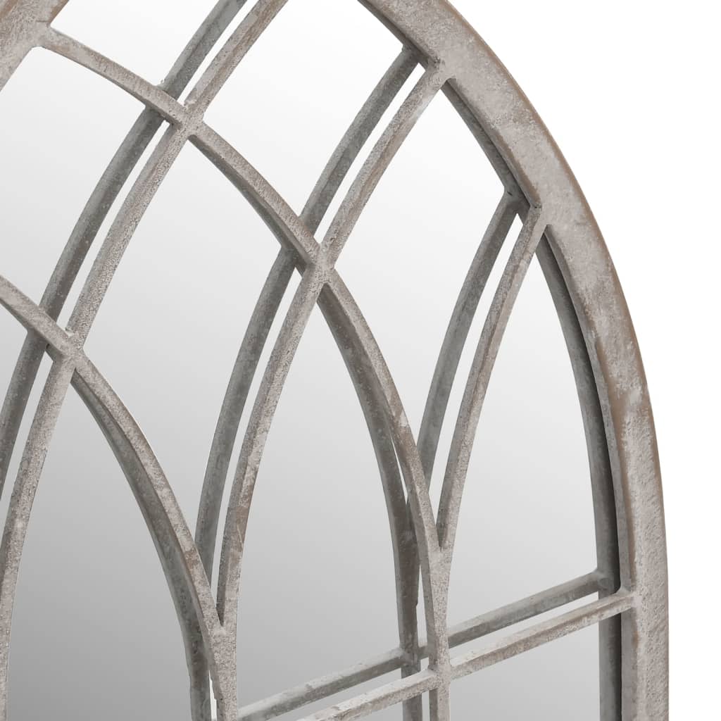 vidaXL Garden Mirror 100x45 cm Iron Sand-colored