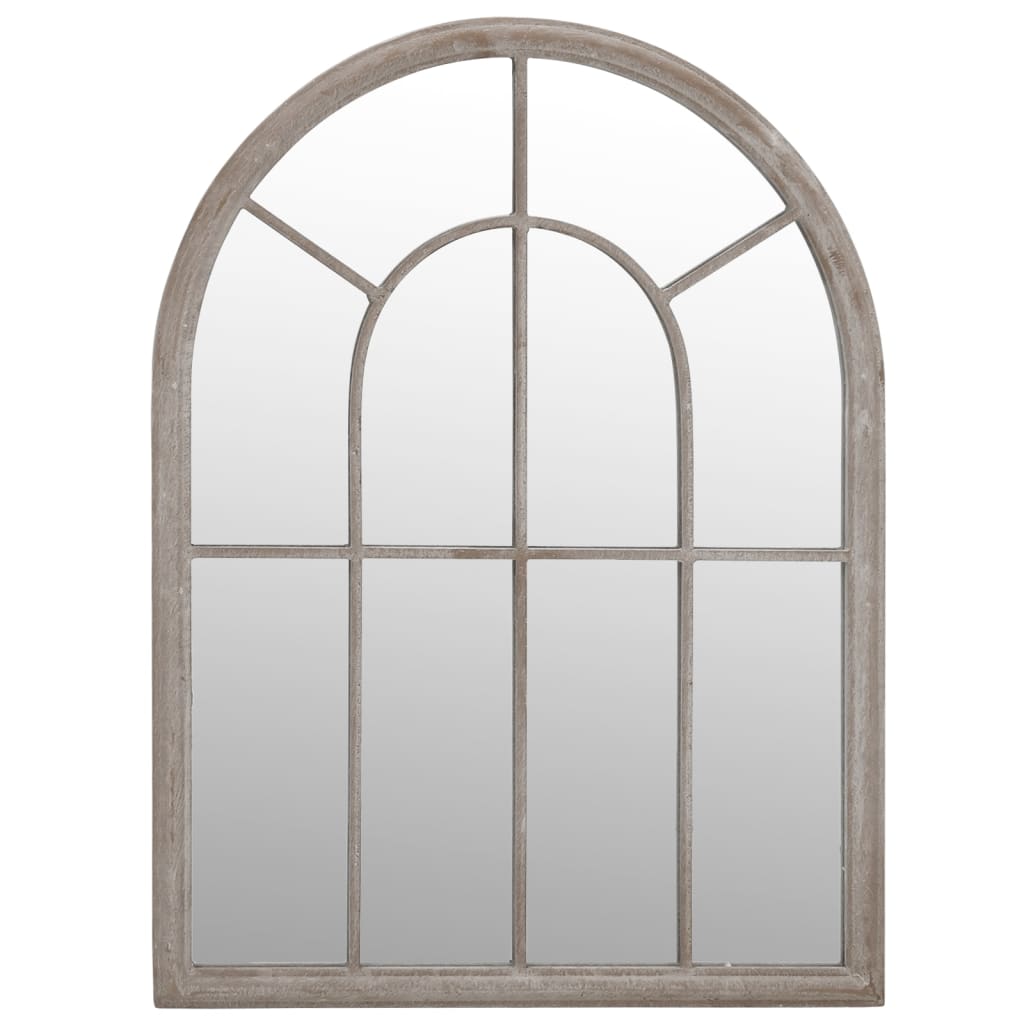 vidaXL Garden Mirror 60x45 cm Iron Sand-colored