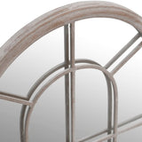 vidaXL Garden Mirror 60x45 cm Iron Sand-colored