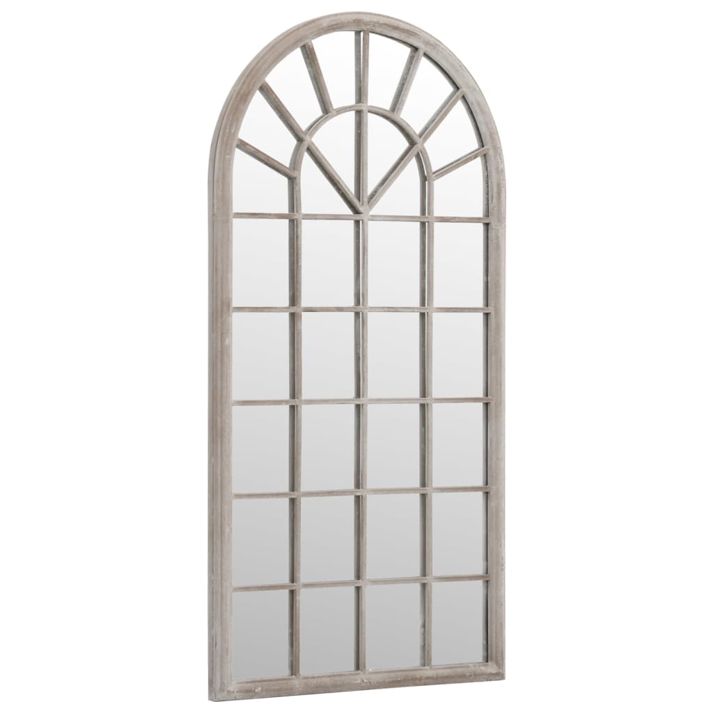 vidaXL Garden Mirror 90x45 cm Iron Sand-Colored
