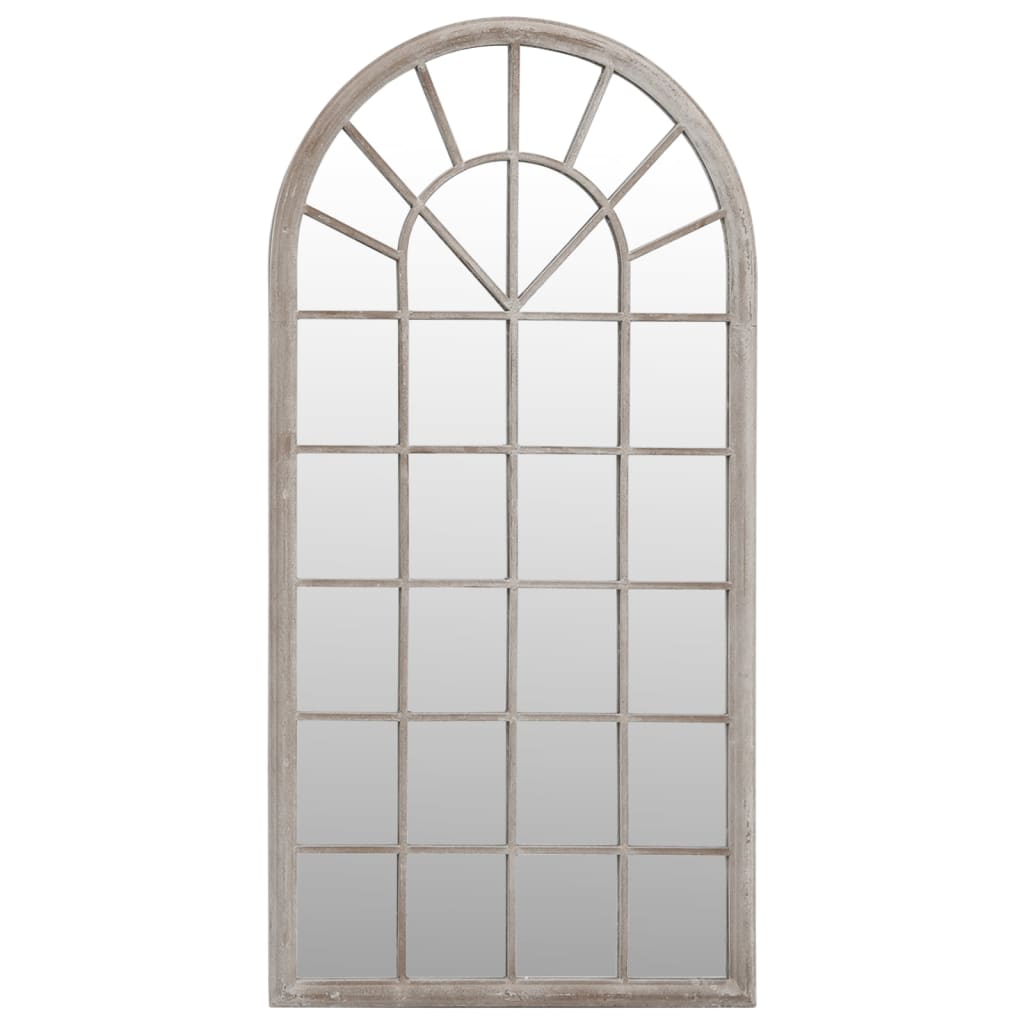 vidaXL Garden Mirror 90x45 cm Iron Sand-Colored