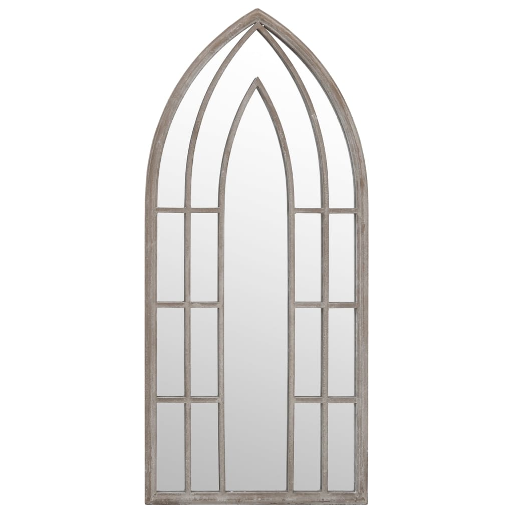 vidaXL Tuinspiegel 100x45 cm ijzer zandkleurig
