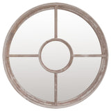 vidaXL Tuinspiegel rond 40x4 cm ijzer zandkleurig