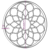 vidaXL Tuinspiegel rond 40x3 cm ijzer zandkleurig