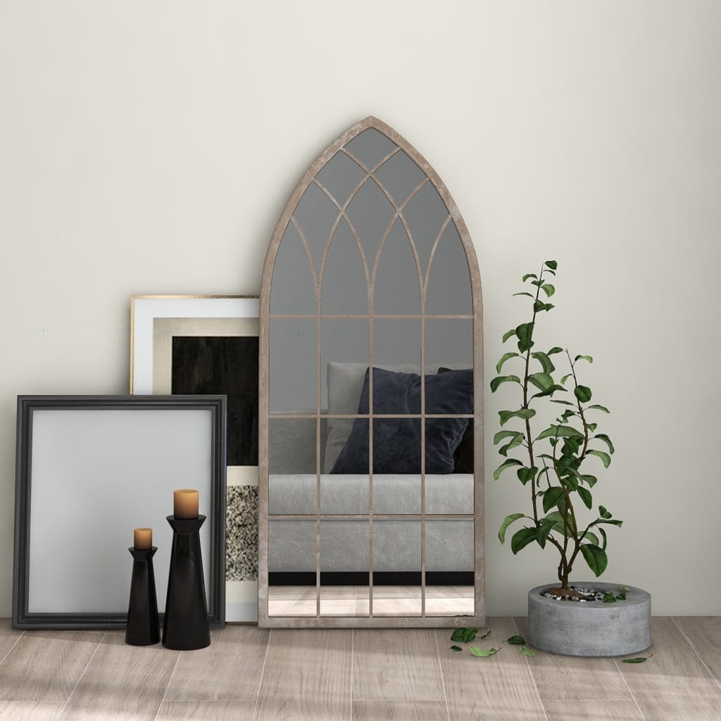 vidaXL Mirror 100x45 cm Iron Sand-colored