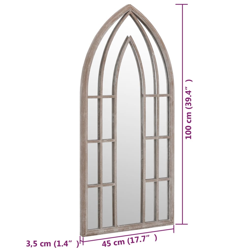 vidaXL Spiegel 100x45 cm ijzer zandkleurig
