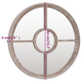 vidaXL Spiegel rond 40x4 cm ijzer zandkleurig