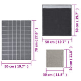 vidaXL 12-Piece Kitchen Towel Set Cotton Black