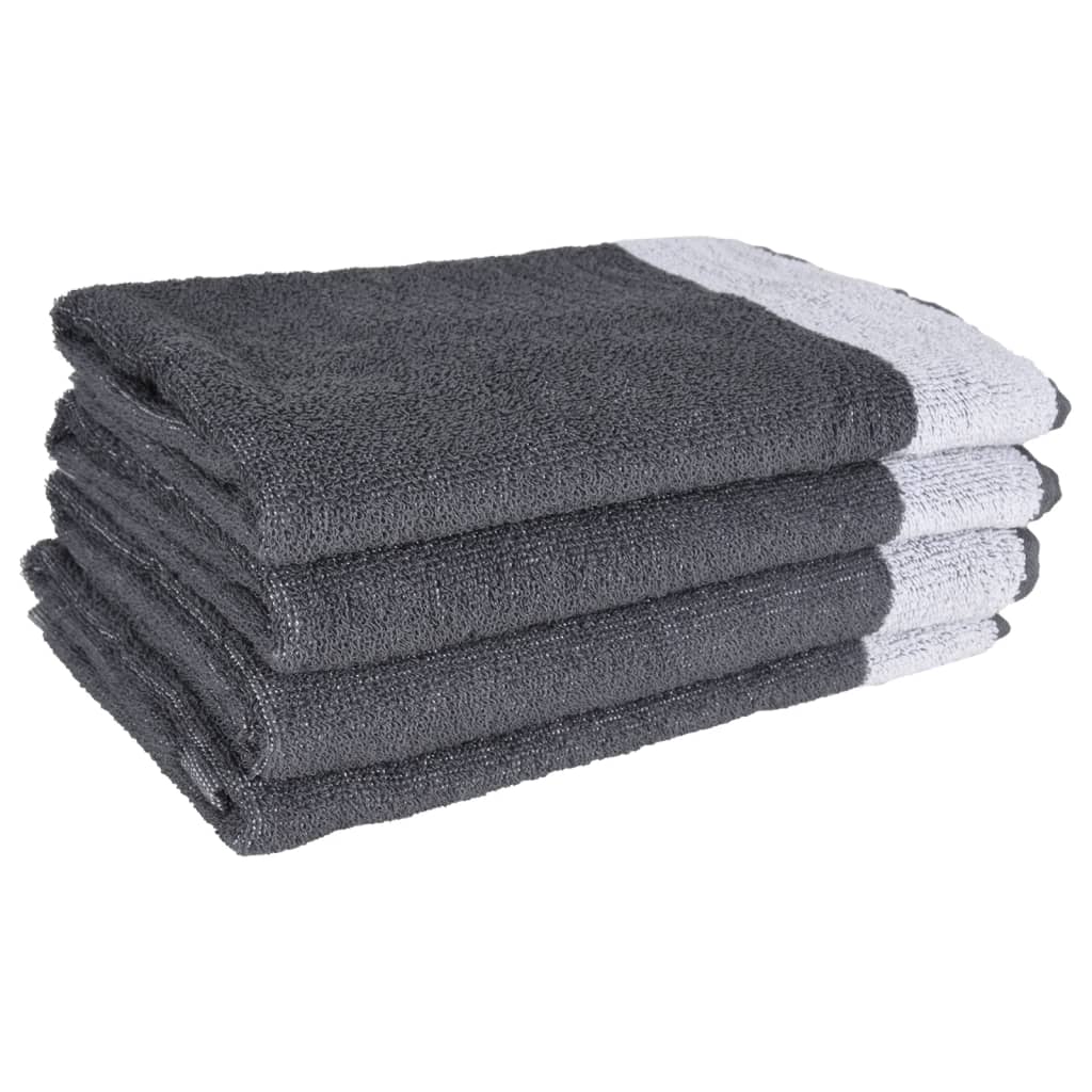 vidaXL 12-Piece Kitchen Towel Set Cotton Black