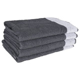 vidaXL 12-Piece Kitchen Towel Set Cotton Black