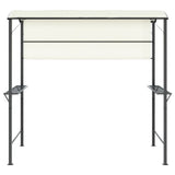 vidaXL Prieel met dak 220x110x200 cm crèmekleurig