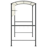 vidaXL Prieel met dak 220x110x200 cm crèmekleurig
