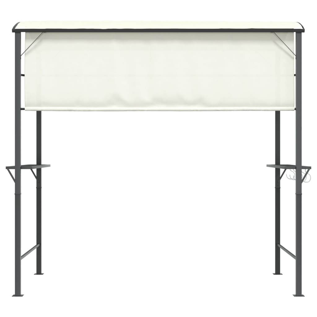 vidaXL Prieel met dak 220x110x200 cm crèmekleurig