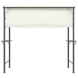 vidaXL Prieel met dak 220x110x200 cm crèmekleurig