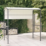 vidaXL Prieel met dak 220x110x200 cm crèmekleurig