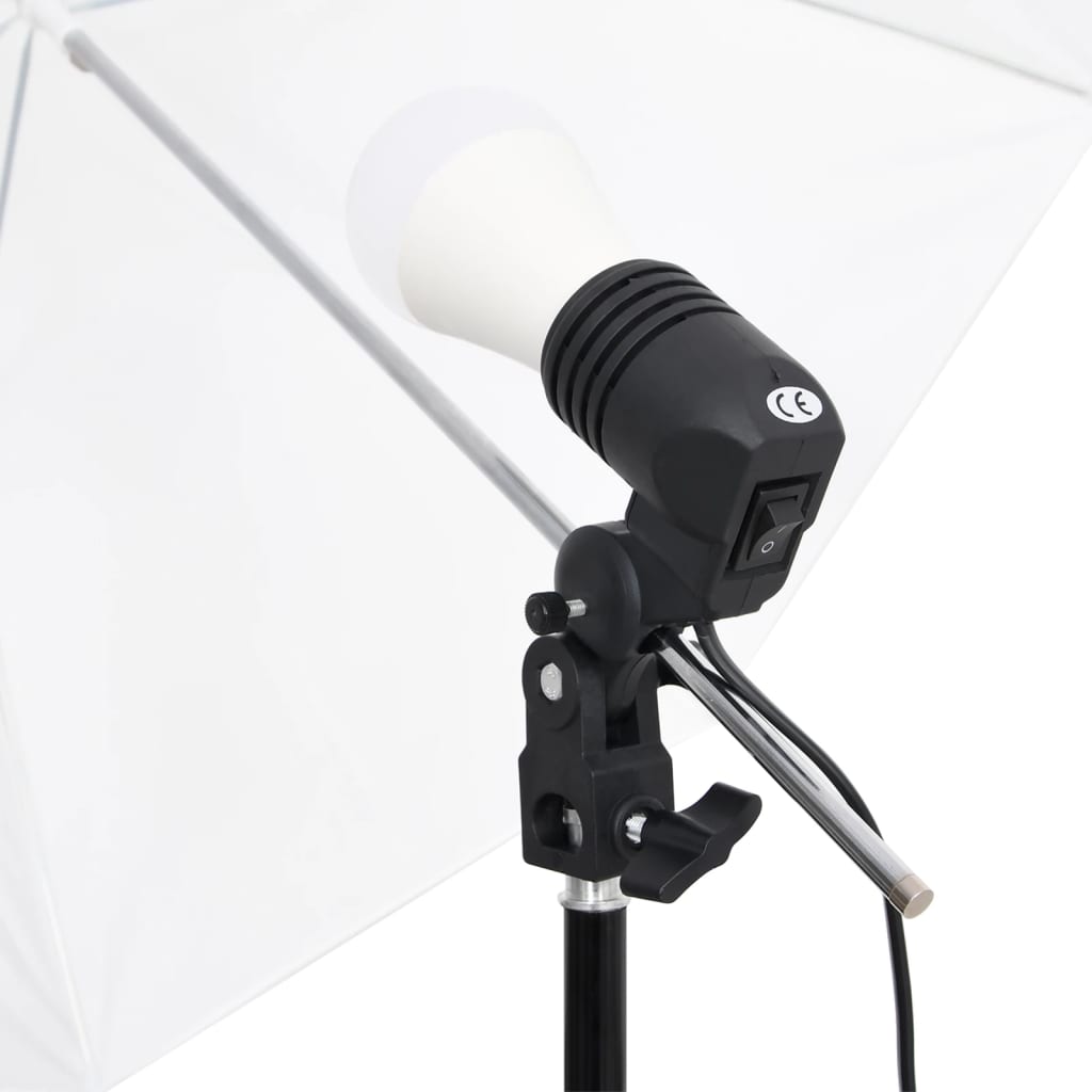 vidaXL Studio de photos avec ensemble d'éclairage, à côté d'un réflecteur
