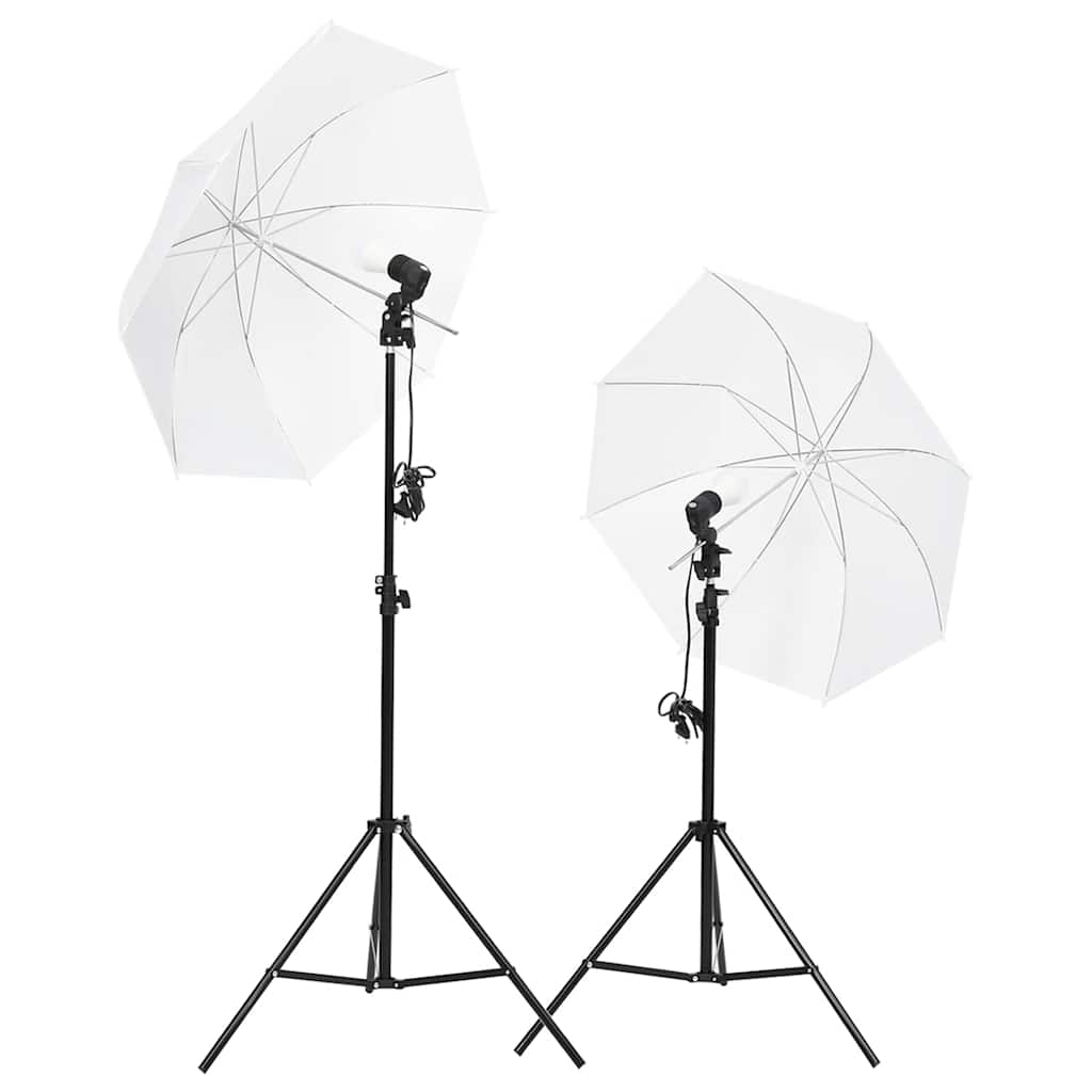 vidaXL Photo Studio Kit with Lighting Set and Backdrop
