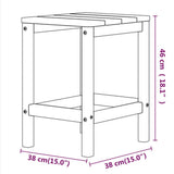 vidaXL Tuintafel Adirondack 38x38x46 cm HDPE wit