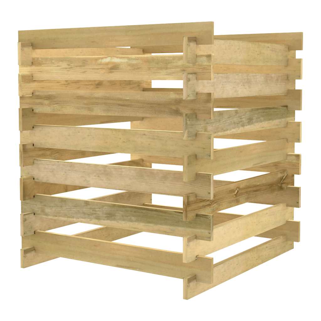 vidaXL Tuincompostbak gelat 90x90x90 cm geïmpregneerd grenenhout