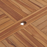 vidaXL Tuintafel Ø110x75 cm massief teakhout