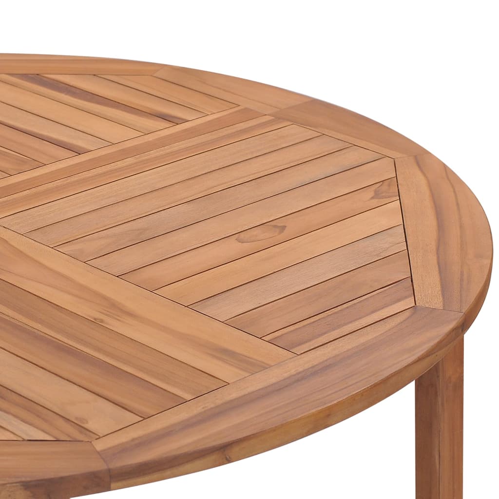 vidaXL Tuintafel Ø110x75 cm massief teakhout