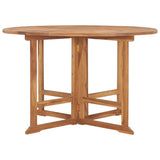 vidaXL Tuintafel inklapbaar Ø110x75 cm massief teakhout