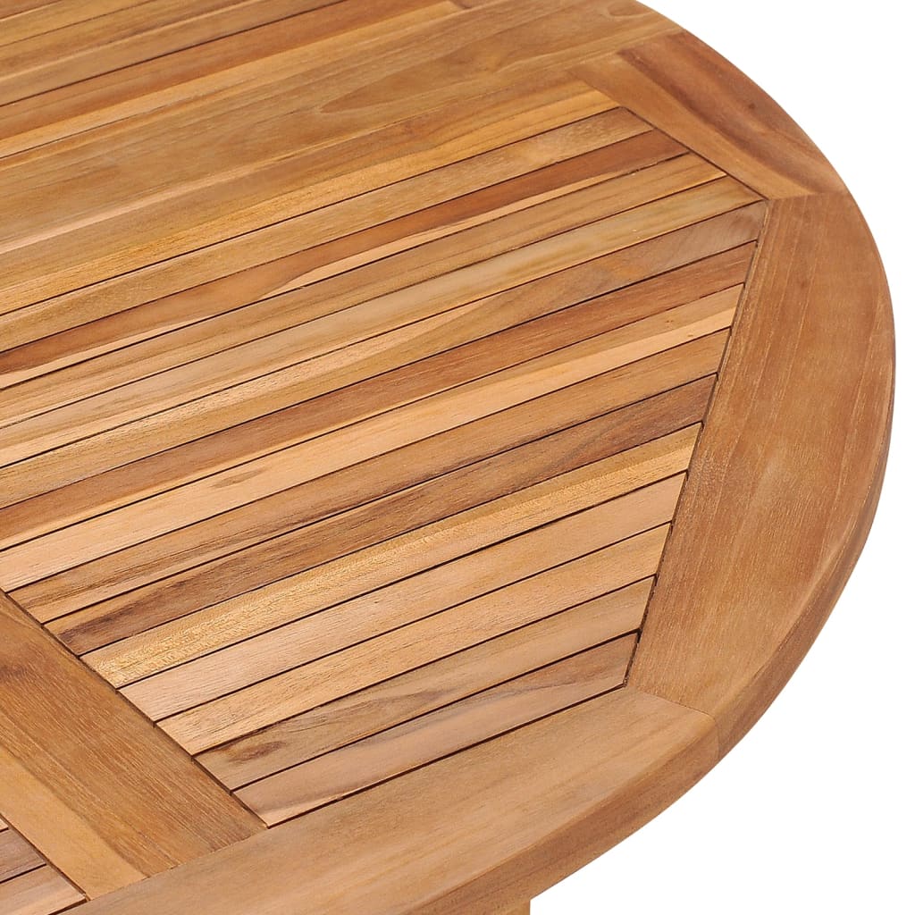 vidaXL Tuintafel inklapbaar Ø110x75 cm massief teakhout