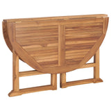 vidaXL Tuintafel inklapbaar Ø110x75 cm massief teakhout