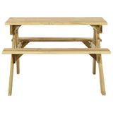 vidaXL Picknicktafel met banken 110x123x73 cm geïmpregneerd grenenhout